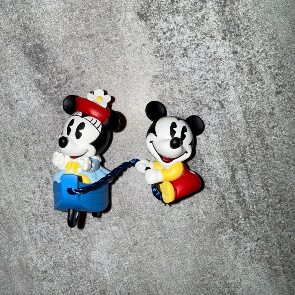 Disney Hallmark Baby Mickey & Co Make Believe Boat Ornaments 1998 Set of 2